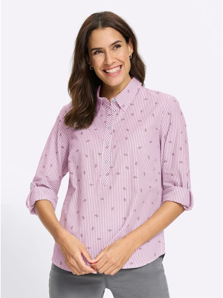 

Хлопковая блузка в полоску цвета гортензии WITT WEIDEN