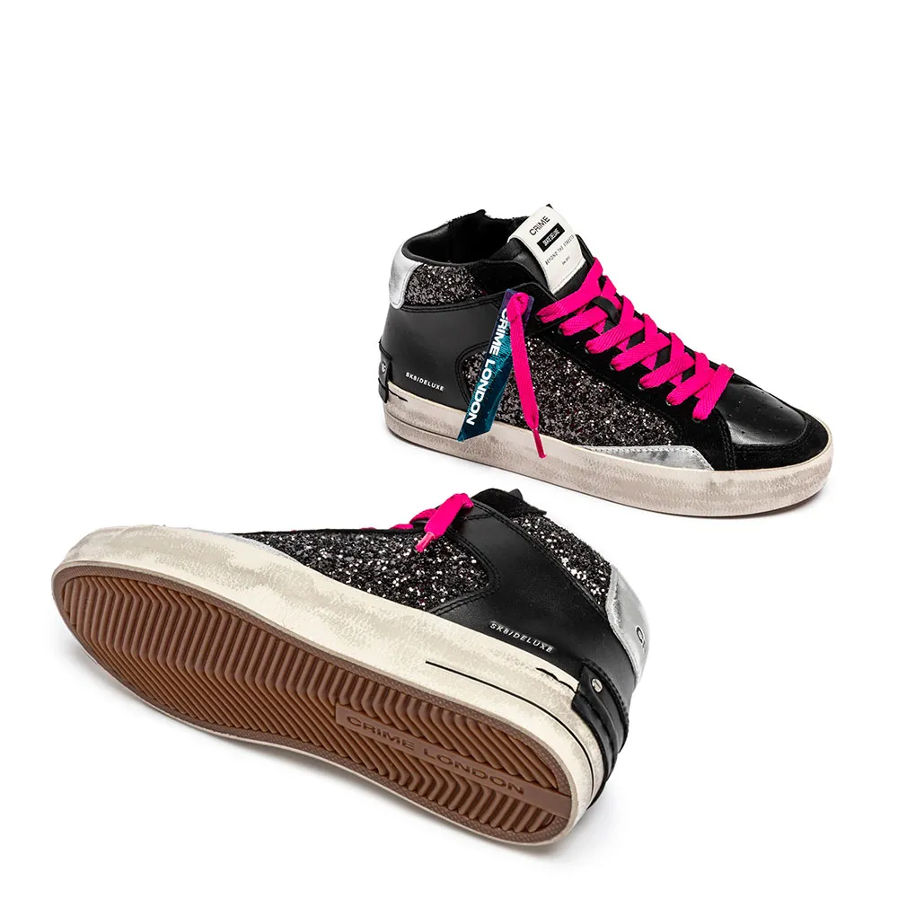 Кроссовки Crime London SK8 Deluxe Mid, черный — фото 2