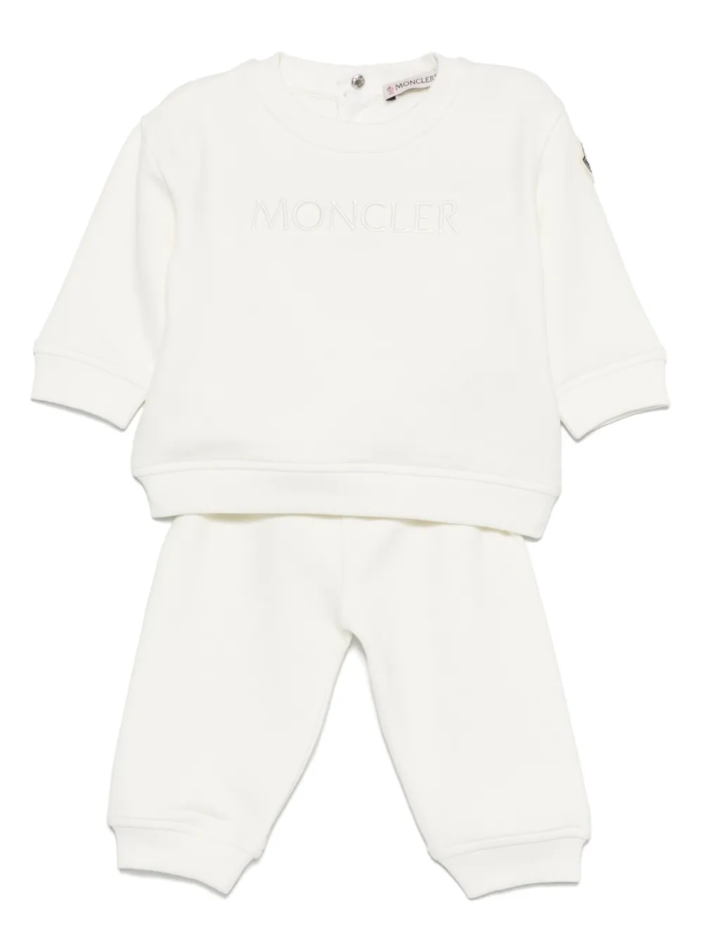 

Спортивный костюм с нашивкой-логотипом Moncler Enfant, белый