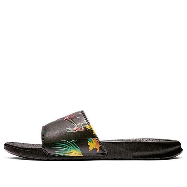 

Тапочки benassi jdi print slide 'black tropical' Nike, черный