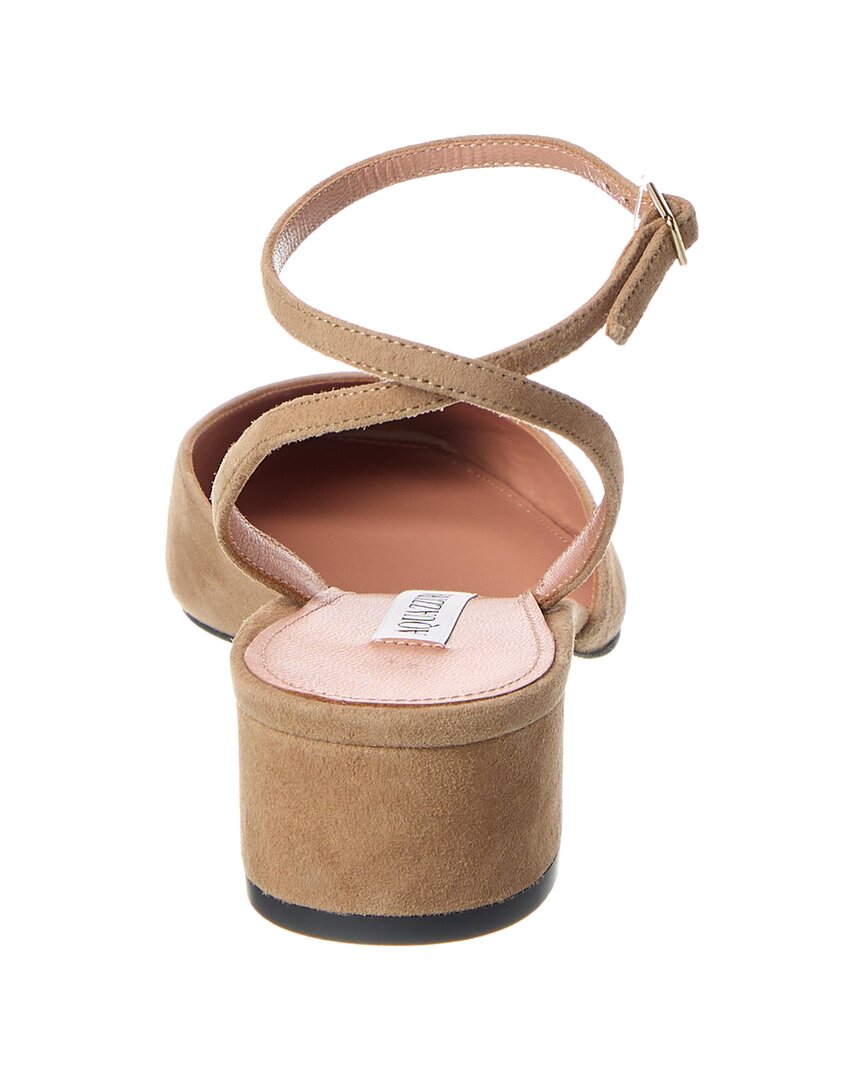 Туфли-лодочки Aquazzura French Flirt 35 Suede, коричневый — фото 3