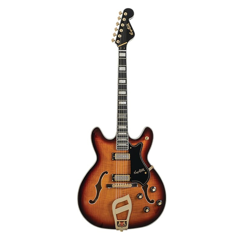 

Электрогитара Hagstrom VIK67-G-VSB '67 Viking II Semi-Hollow Guitar, Resinator Fretboard, Vintage Sunburst