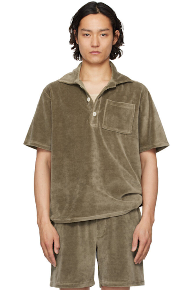 

Taupe Morel Girona Velour Polo OAS