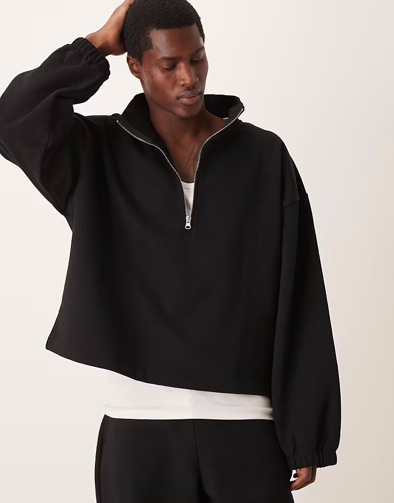 

Толстовка с воротником-стойкой ASOS DESIGN coord черного цвета