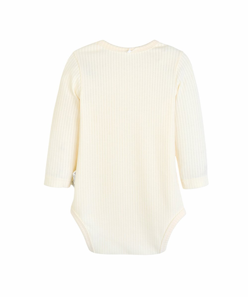 Боди с длинными рукавами и перфорацией Pison Eyelet Moimoln, L/Yellow — фото 2