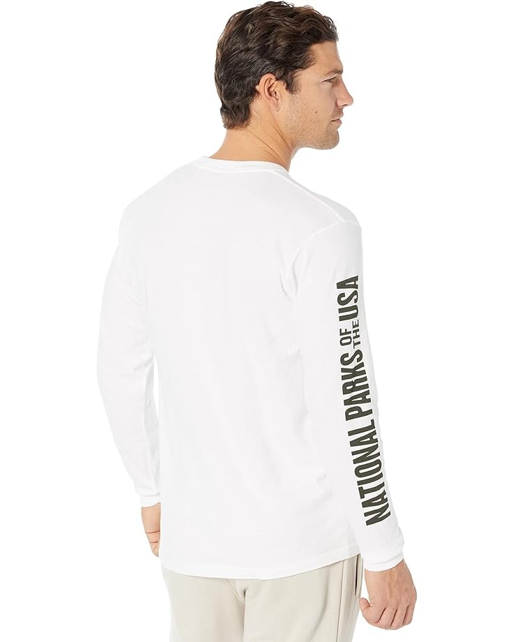 

Футболка с длинным рукавом Parks Project National Parks of The USA Checklist Long Sleeve Tee, белый