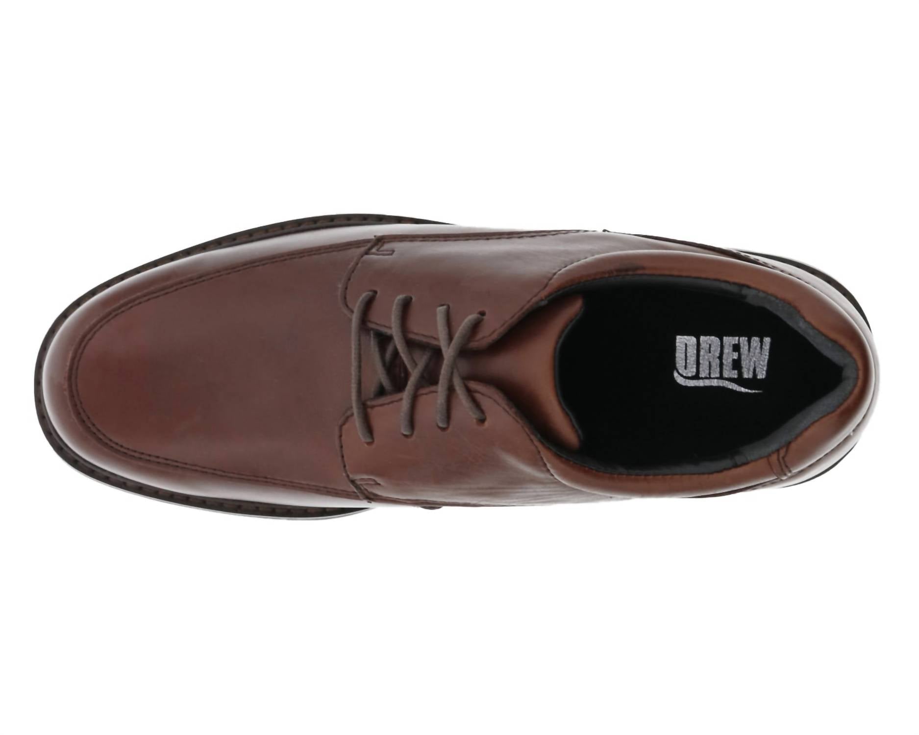 Мужские парковые туфли из коричневой кожи Drew Shoes — фото 2