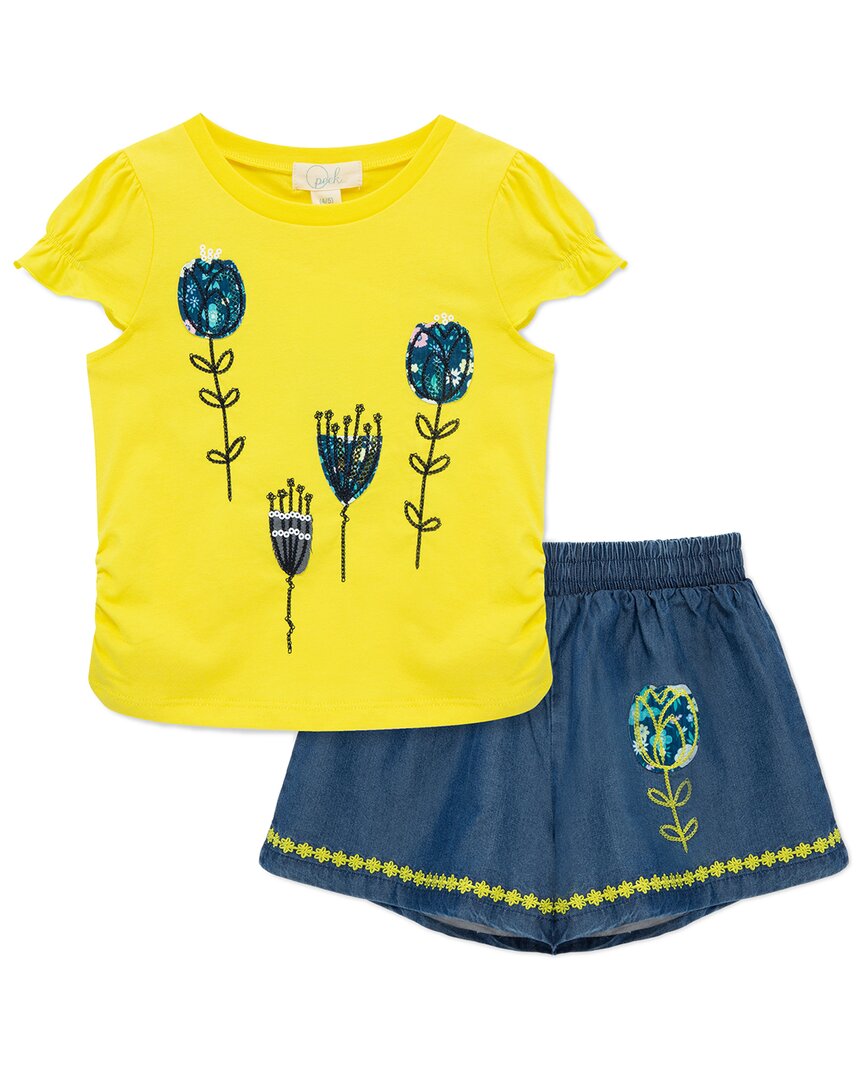 

Детский комплект с аппликацией тюльпаны Peek, зеленый