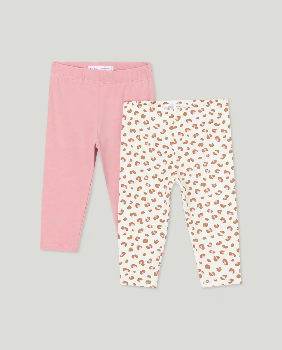 

Упаковка из простых леггинсов + детская блузка aop Baby El Corte Inglés, розовый
