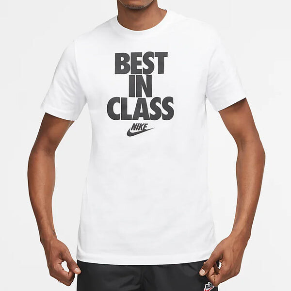 Футболка спортивная одежда алфавитный принт короткий рукав Nike, белый — фото 3