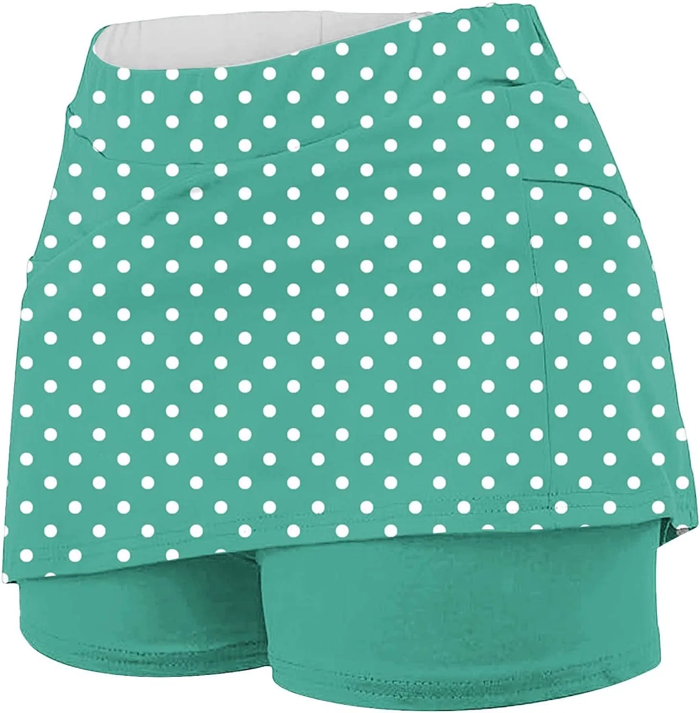 Спортивная юбка-шорты, теннис, Generic, Mint Green — фото 4
