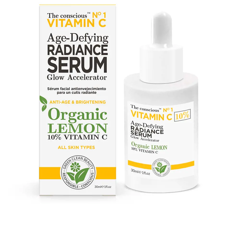 

Сыворотка для лица Vitamin c age-defying radiance serum organic lemon The Conscious, 30 мл.