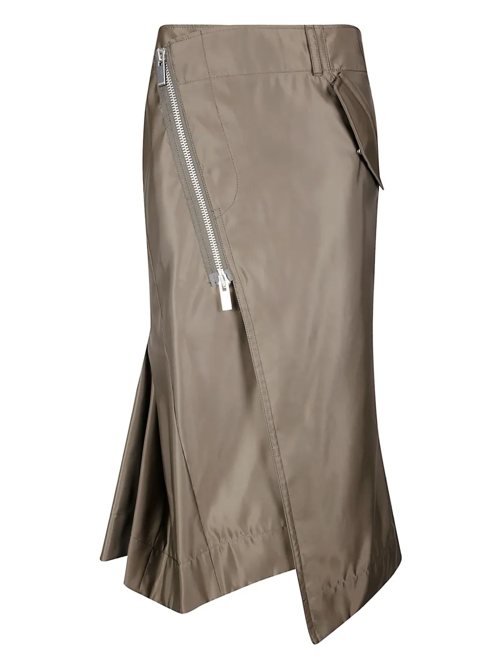 

Юбка с асимметричной молнией Sacai, серый