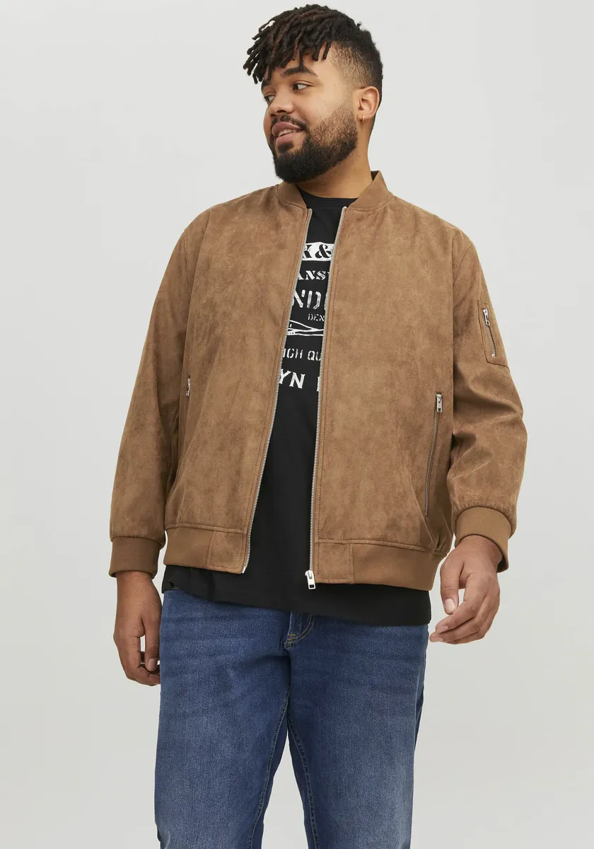 

Блузон Jack & Jones PlusSize "JJEROCKY FAUX SUEDE BOMBER PLS", цвет Cognac