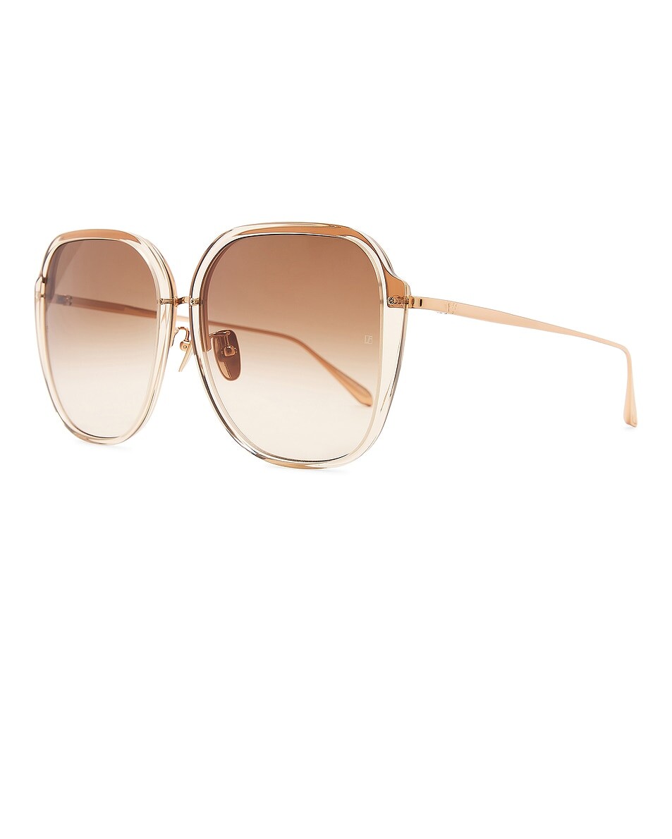

София солнцезащитные очки Linda Farrow, цвет Ash, Rose Gold, & Mocha Grad