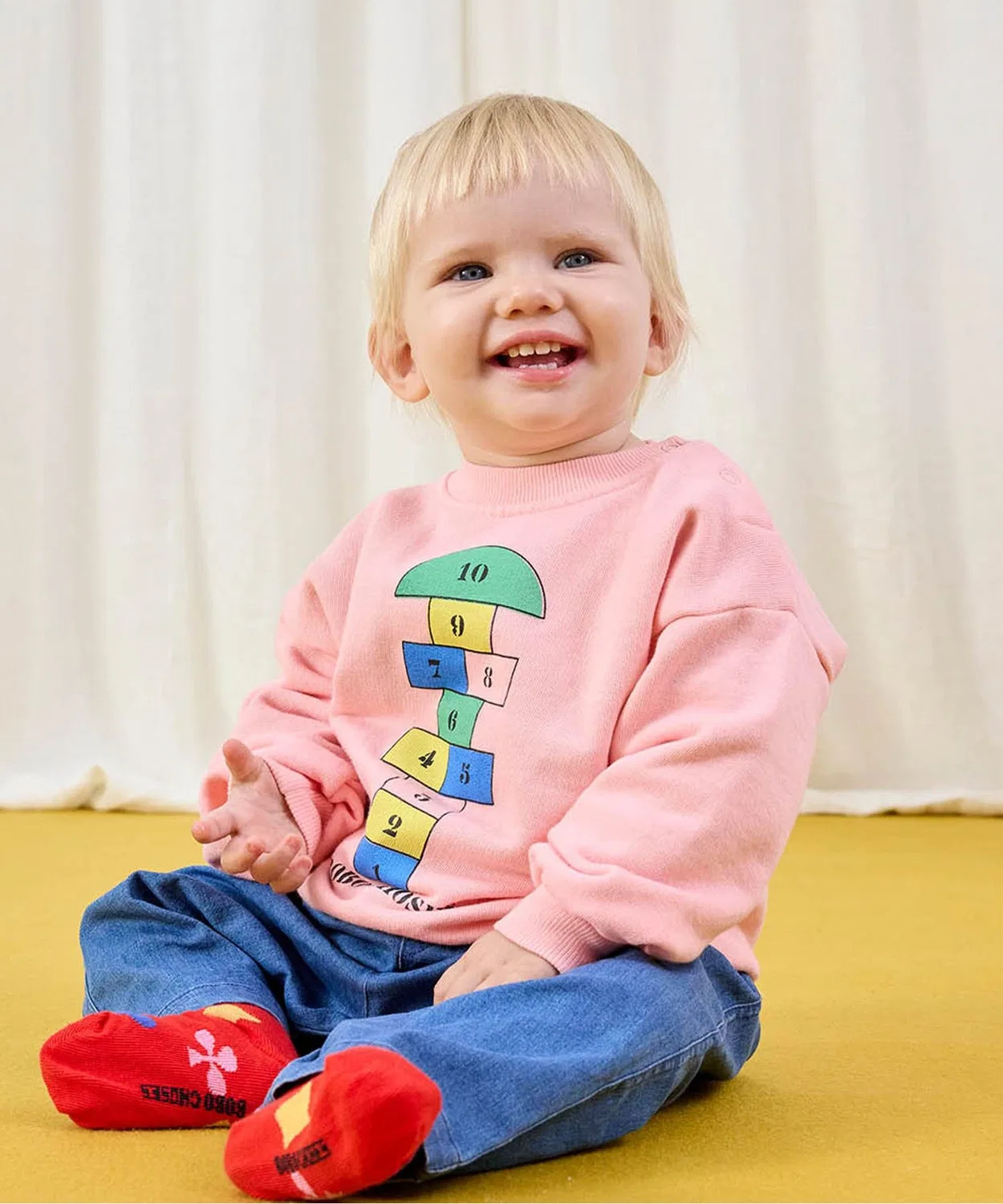 Детский свитшот Hopscotch BOBO CHOSES, розовый