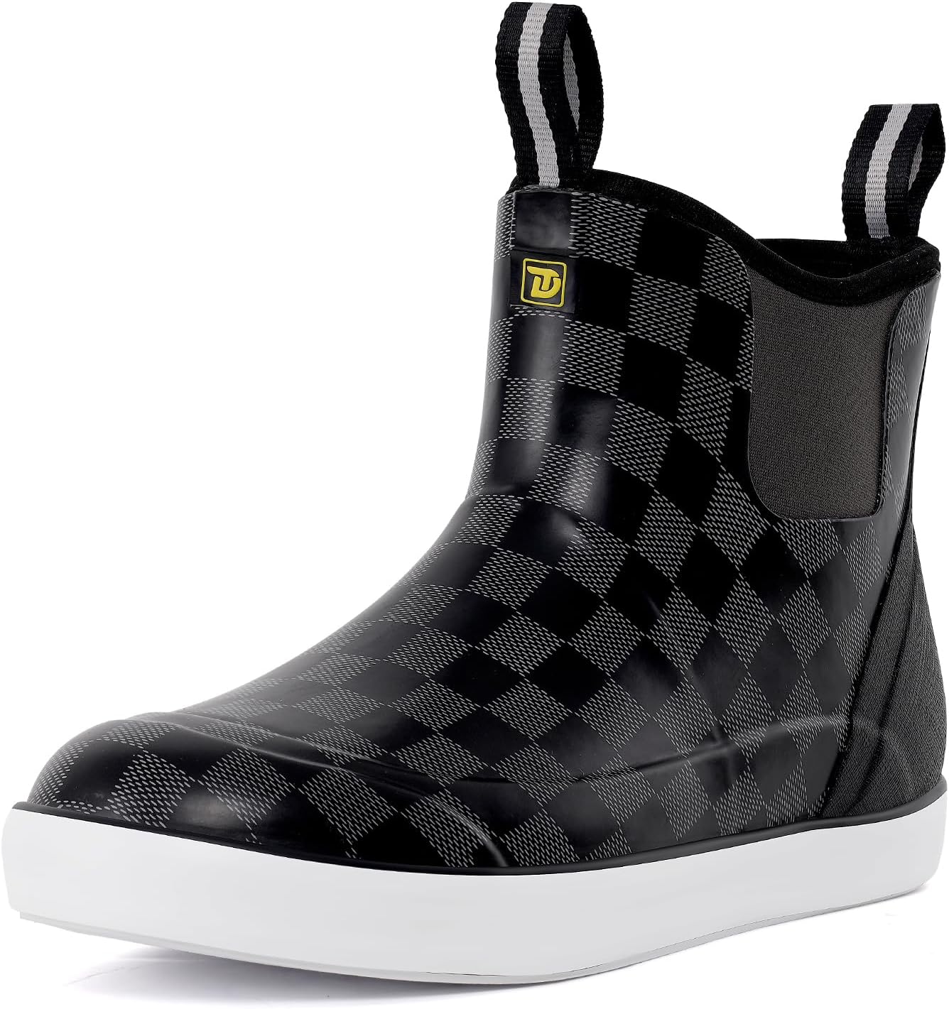 

Мужские водонепроницаемые утепленные ботинки Trudave, надежные резиновые ботинки до щиколотки с противоскользящей подошвой для рыбалки и лодочных прогулок, размеры 6-14, черный