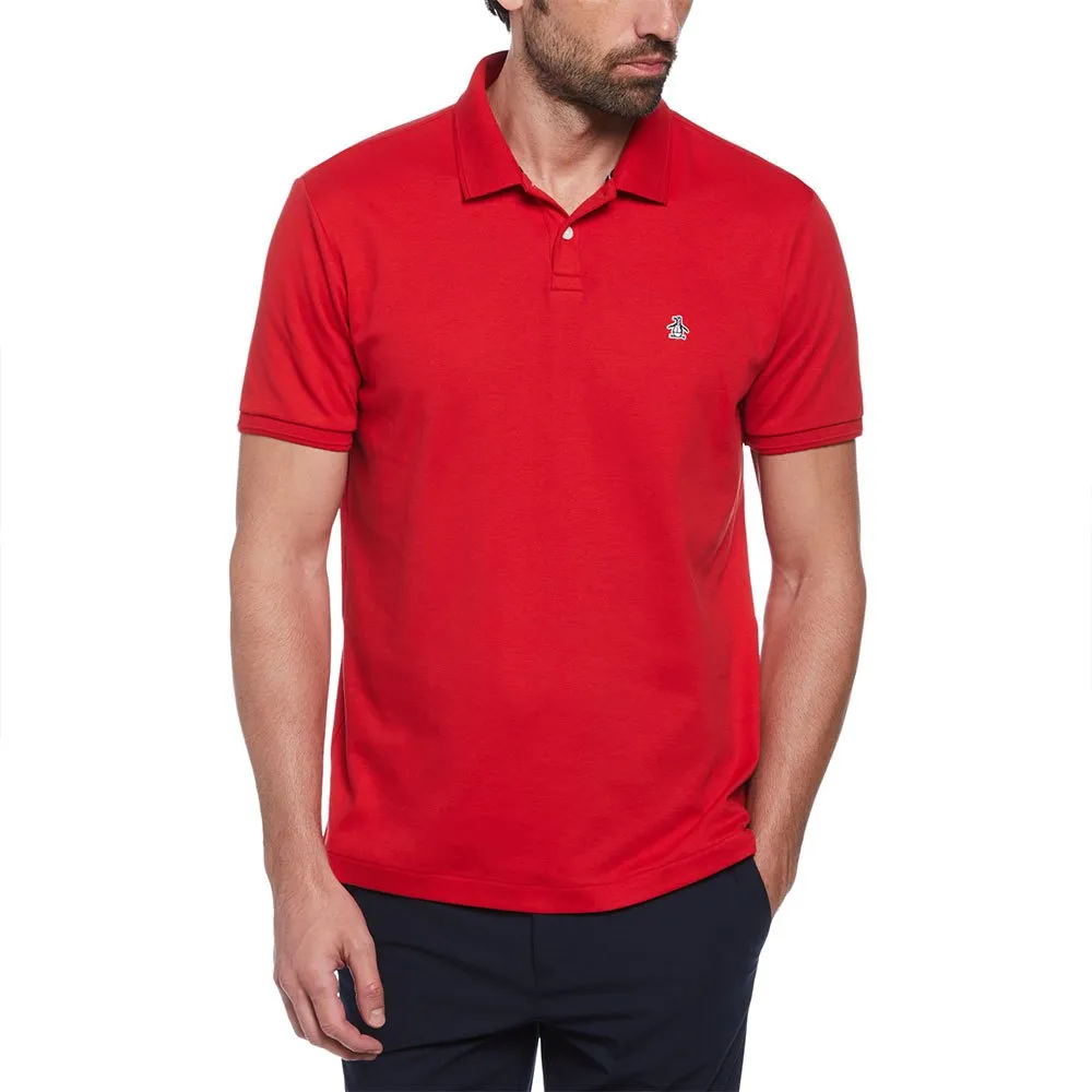 

Поло Original Penguin Daddy Organic Interlock Sticker Pete, красный