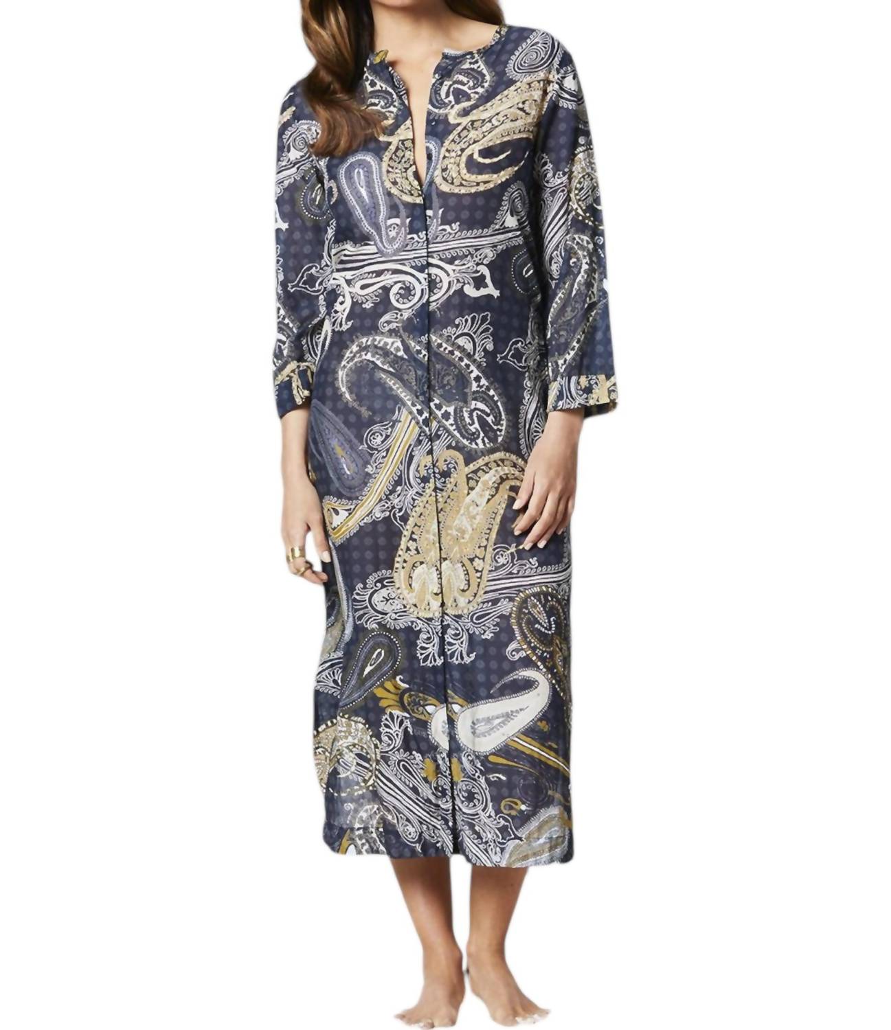 

Платье макси Carmel Cotton India цвета древесного угля oneseason, цвет charcoal