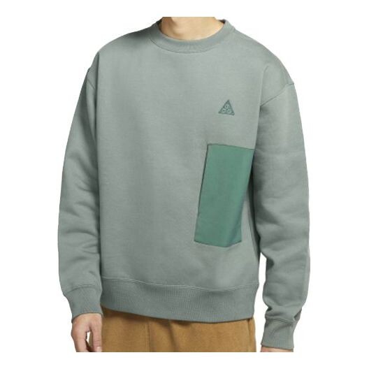 

Толстовка Nike ACG Contrasting Colors Pocket Fleece Sports Round Neck Pullover Green, зеленый