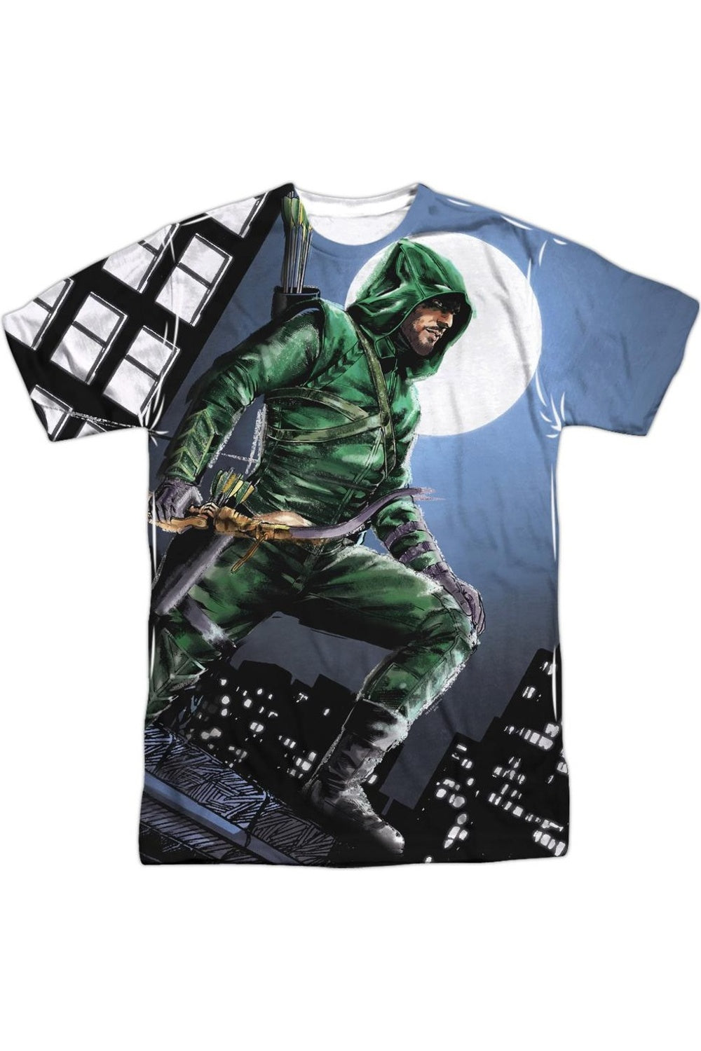 

Футболка с коротким рукавом Arrow Night Watch для взрослых из полиэстера Gildan, белый
