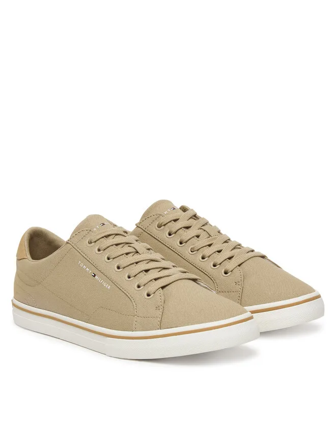 Tommy Hilfiger Тканевые кроссовки Vulc Core Long Lace FM0FM05688 бежевого цвета — фото 2