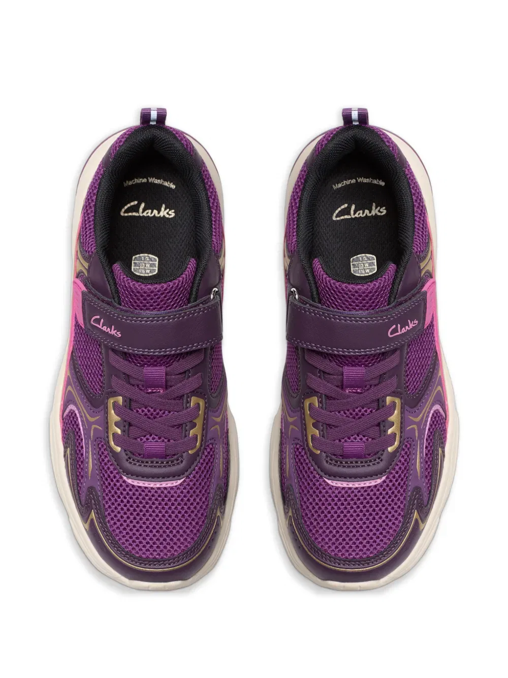 Кроссовки Crafton move с ремешком на липучке Clarks Kids, фиолетовый — фото 4