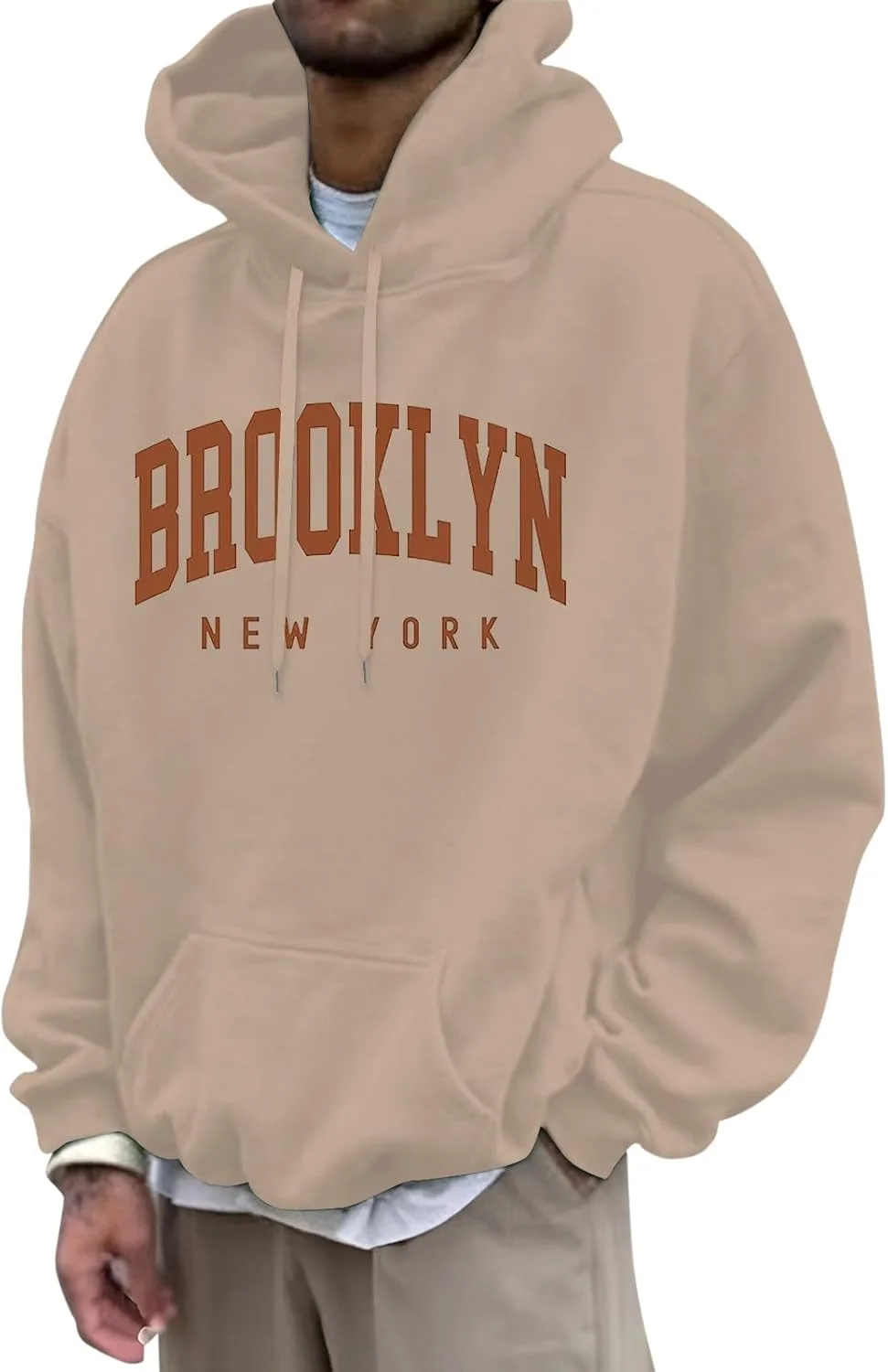 

Бруклин Нью-Йорк Varsity стиль Throwback оранжевый Grunge худи с кулиской