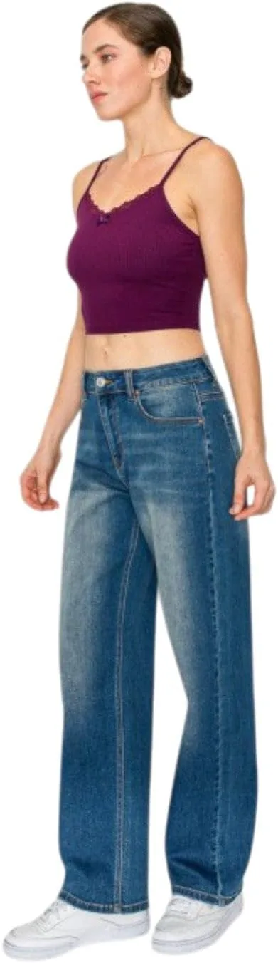 

Джинсы SALT TREE High Waisted Straight Leg, стрейч, винтажный стирка