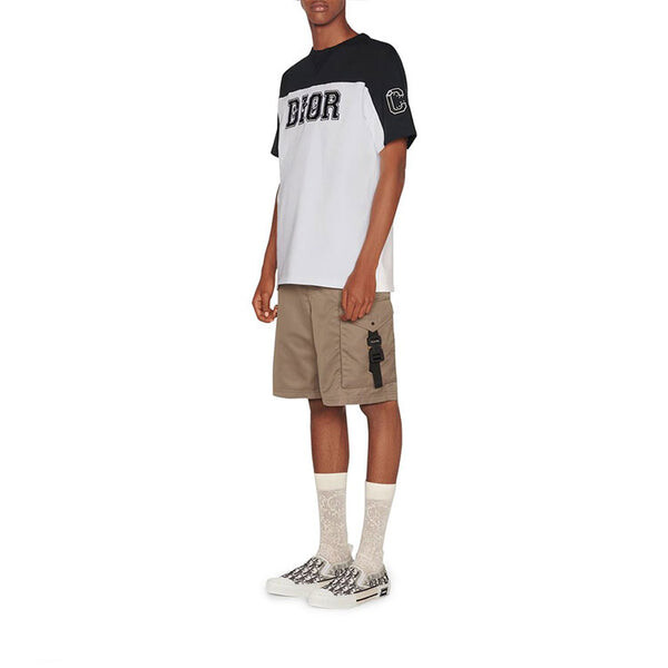 Футболка Men's DIOR Logo Colorblock Round Neck Short Sleeve White T-Shirt, белый — фото 3