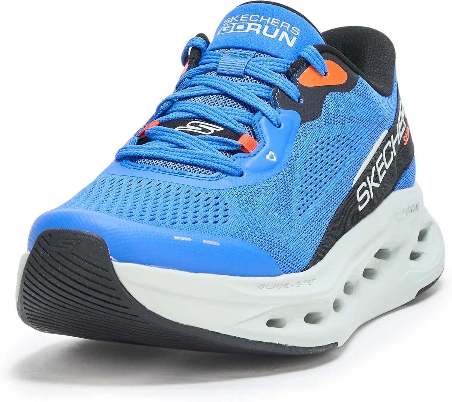 Кроссовки Skechers Men's Max Cushioning Glide Step Advert Hands Free Slip In Trainers, синий/оранжевый