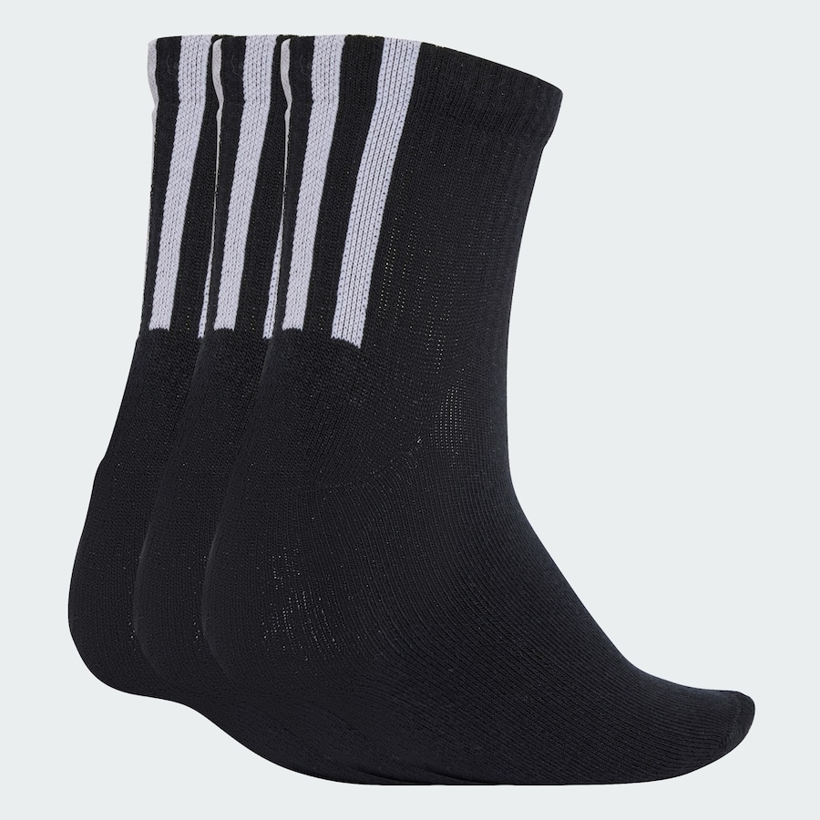 Носки ADIDAS ORIGINALS Quarter 3 Back Stripes 3 Pairs, черный — фото 2