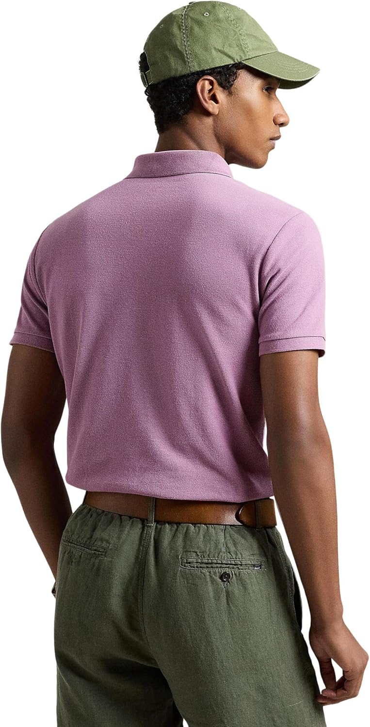 POLO RALPH LAUREN Мужская короткая футболка Solid Mesh - Classic, Tea Rose — фото 2