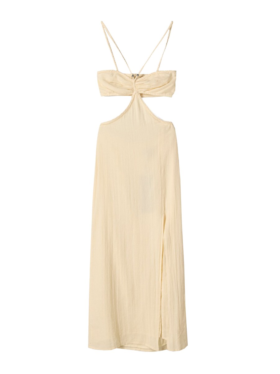 

Миди платье Bershka, Ecru