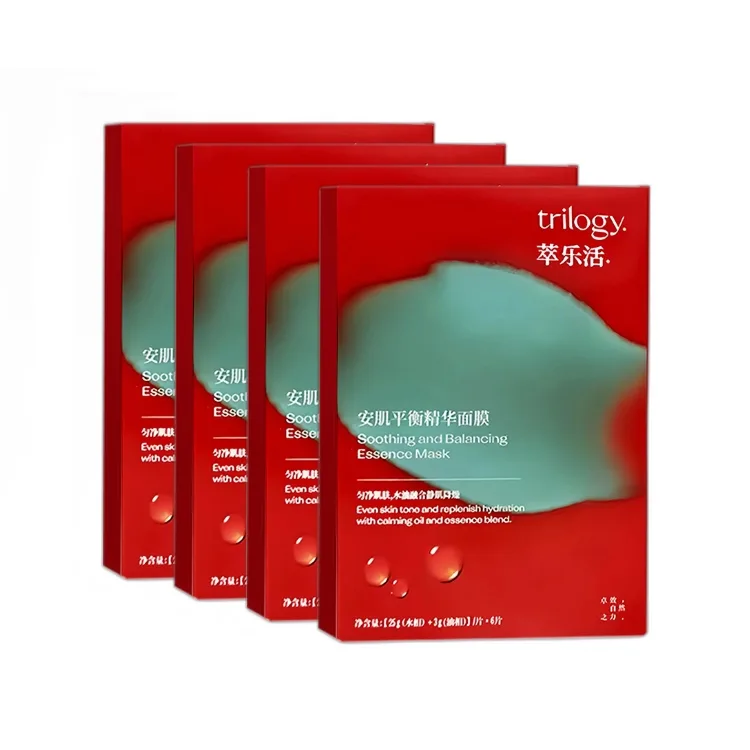 Trilogy Маска тканевая Skin Balance Serums, 4 Boxes