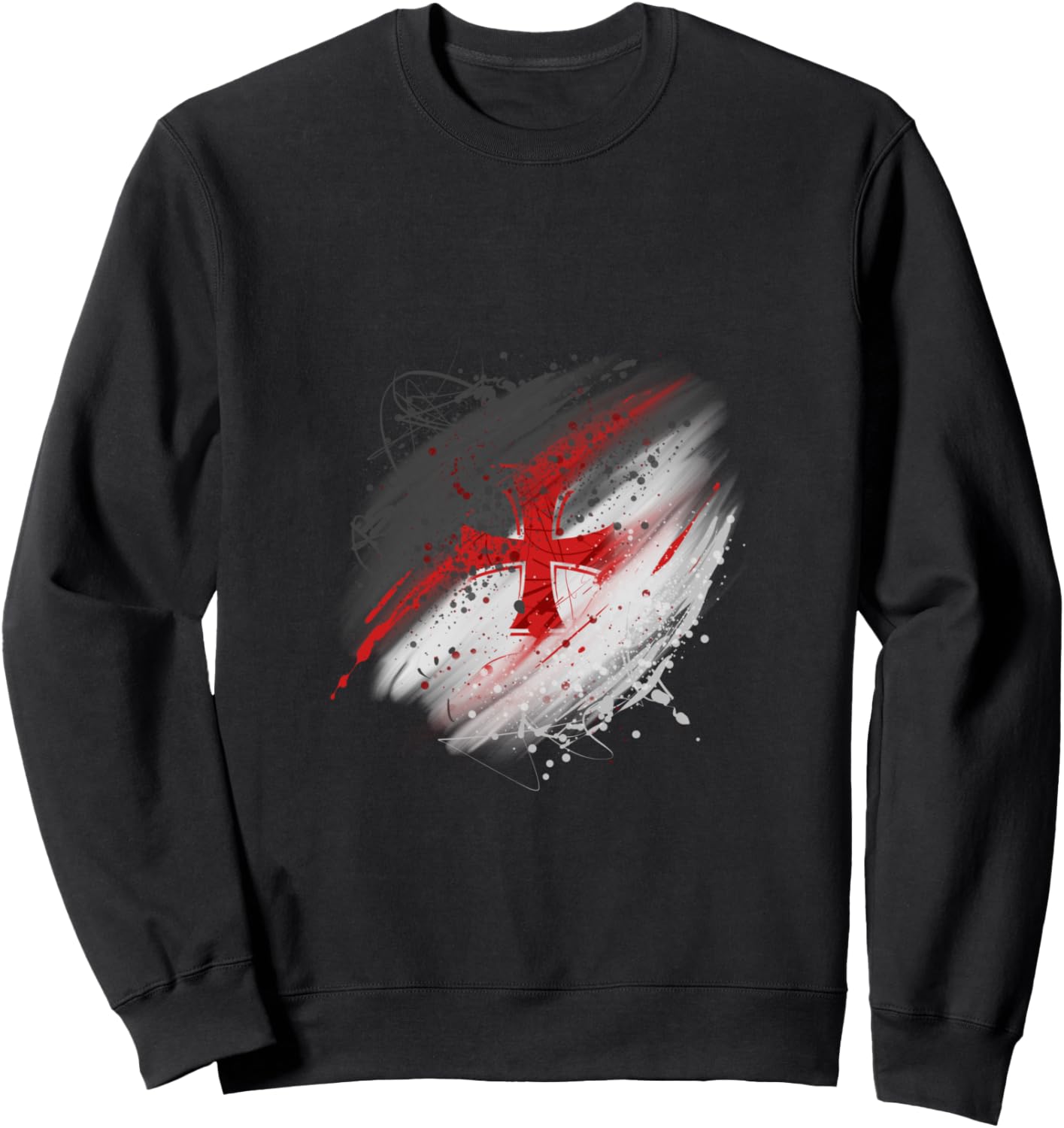 

Толстовка с изображением храмового креста рыцарей-крестоносцев Christian Warrior Templar Gifts, черный