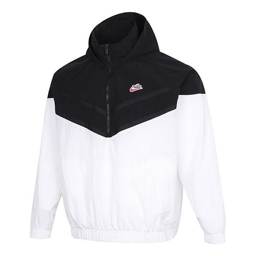 

Куртка Nike Logo Print Hooded Jacket Black/White, белый