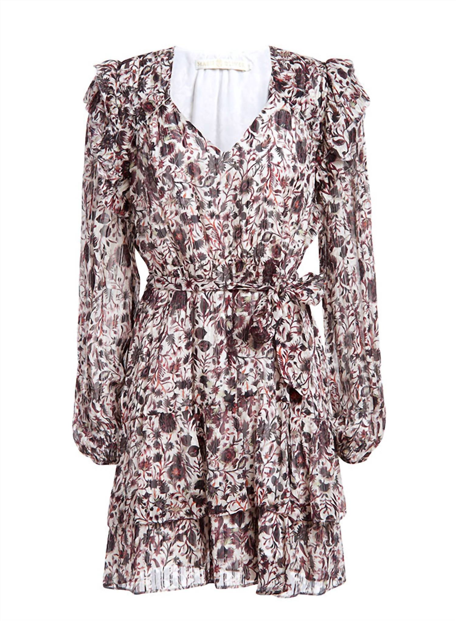 

Lawson Ruffle Tiered Mini Dress в оттенке "Янтарный урожай" Marie Oliver