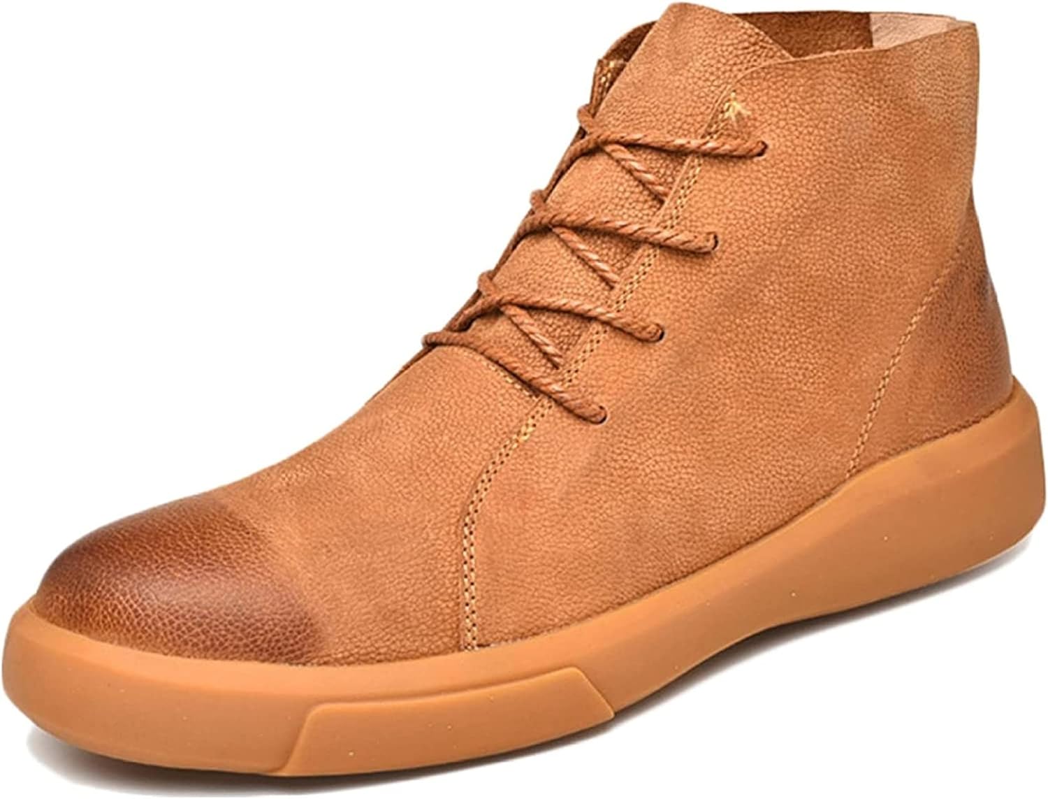 

Мужские кожаные ботинки Yiozoi с утеплителем, повседневные, низкие, на шнуровке, легкие, формальные, дерби до щиколотки, коричневый