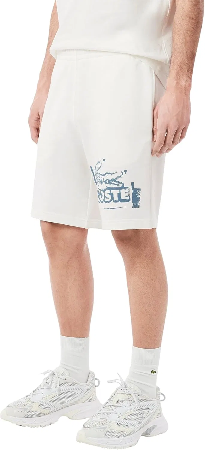 Шорты Lacoste Regular Fit Spray Paint, Flour/Limestone — фото 2