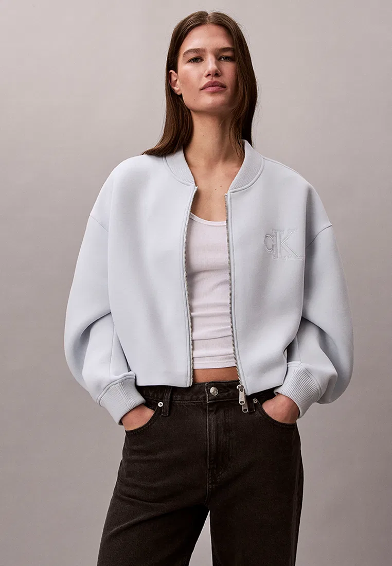 Бомбер, оверсайз, на молнии, Calvin Klein Jeans