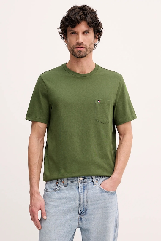 

Хлопковая футболка Tommy Hilfiger, зеленый