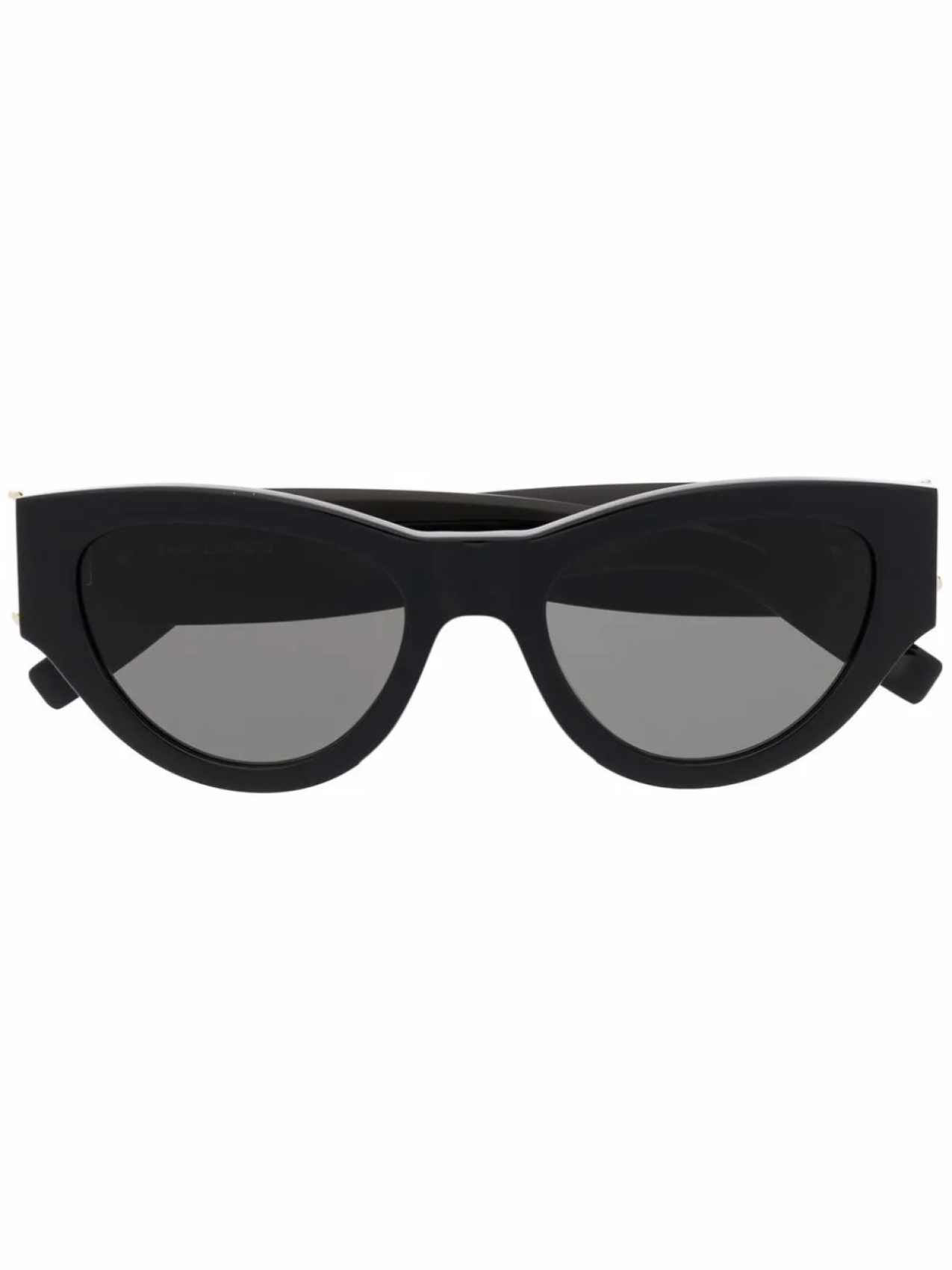 

Saint Laurent Eyewear солнцезащитные очки в оправе 'кошачий глаз' с логотипом, черный