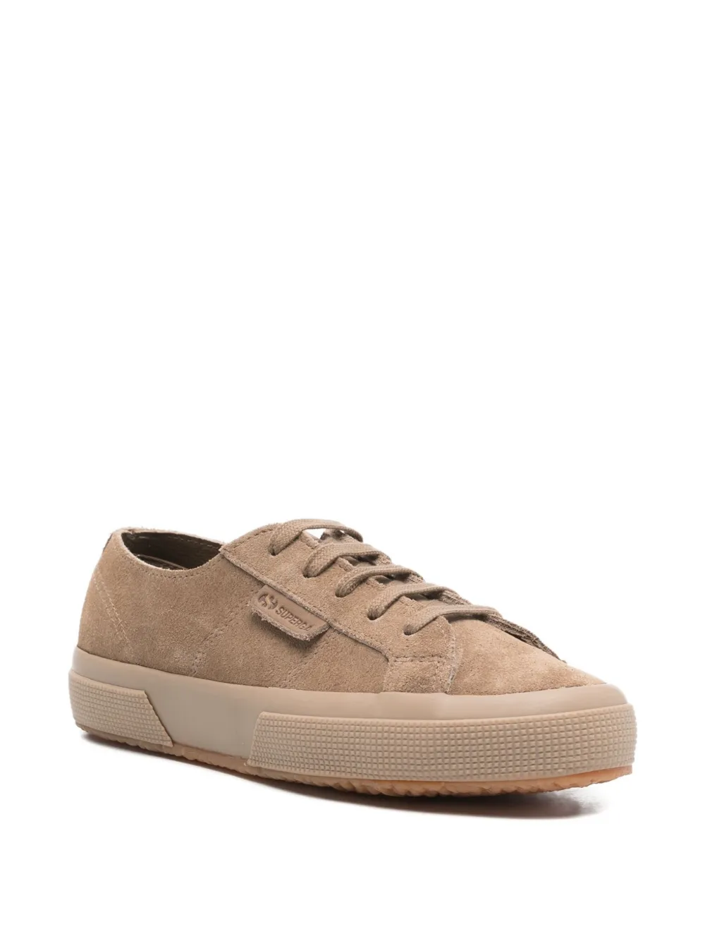 Замшевые кроссовки на шнуровке Superga, коричневый — фото 2
