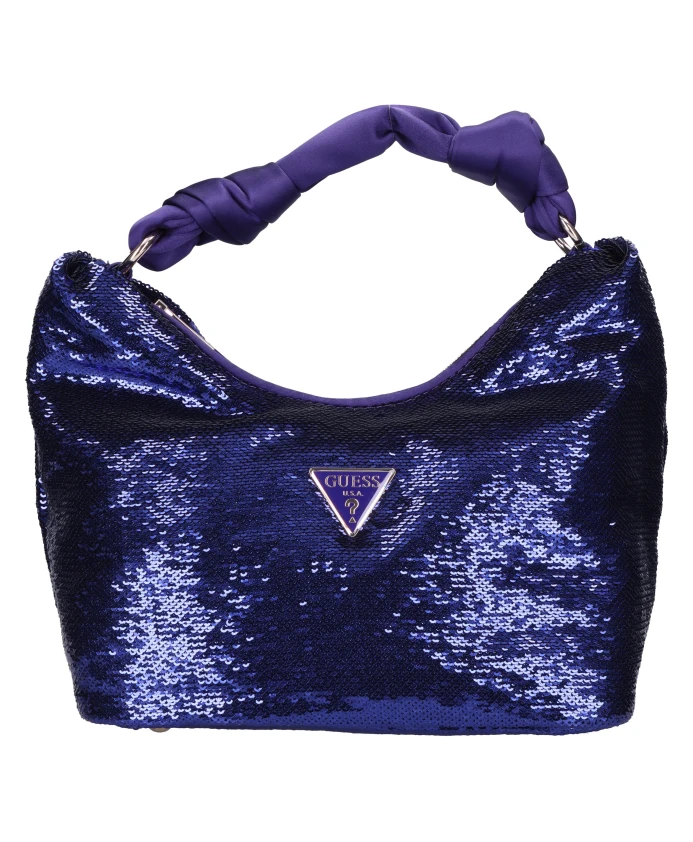 

Сумка-Хобо Velina с пайетками Guess, фиолетовый