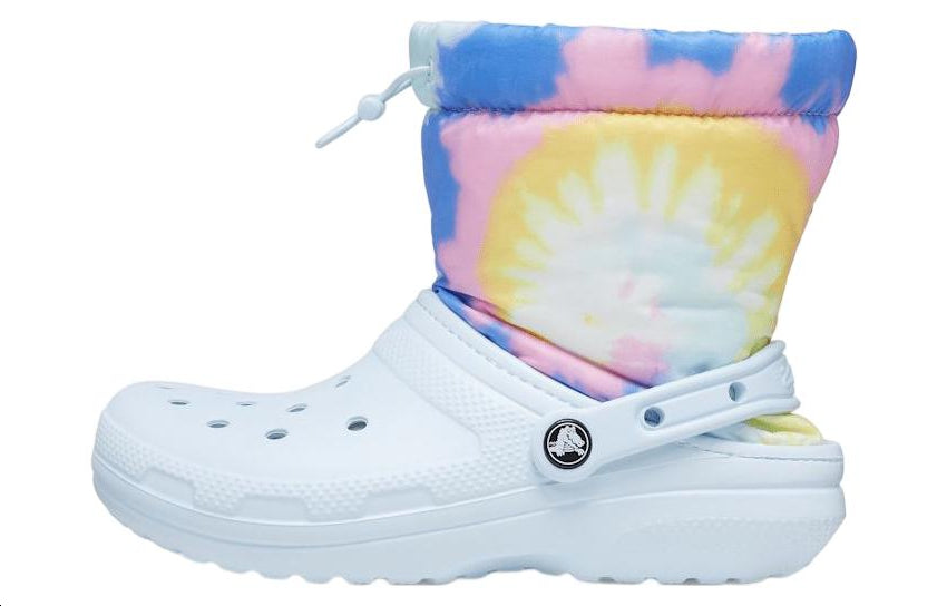 Ботинки Crocs Classic Lined Neo Puff Boots 'Tie Dye Mineral Blue' 207328-002, синий — фото 2