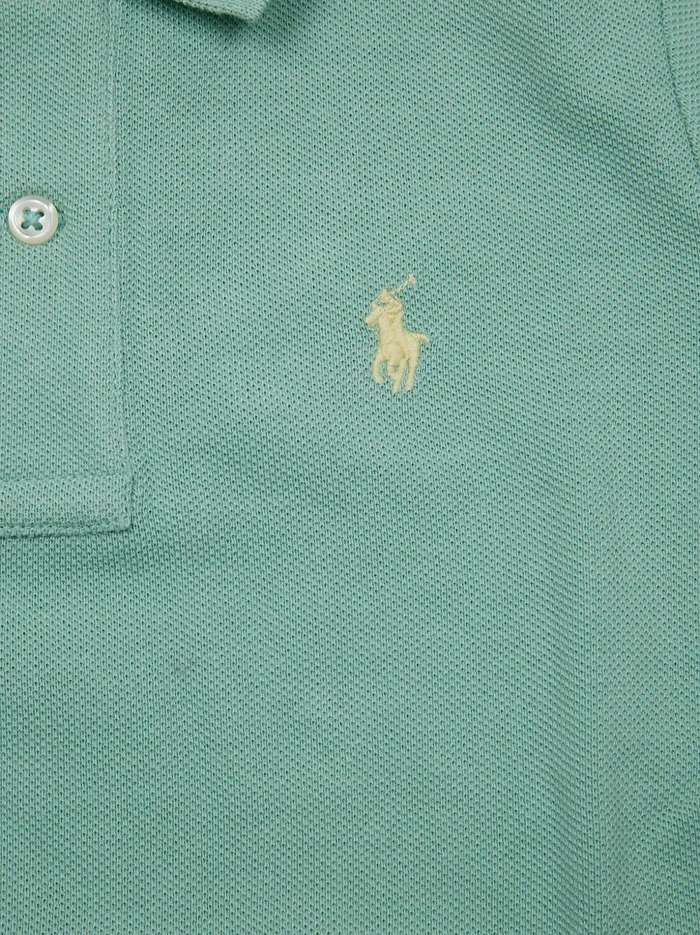 Знаменитая рубашка поло из пике Polo Ralph Lauren Kids, зеленый — фото 3