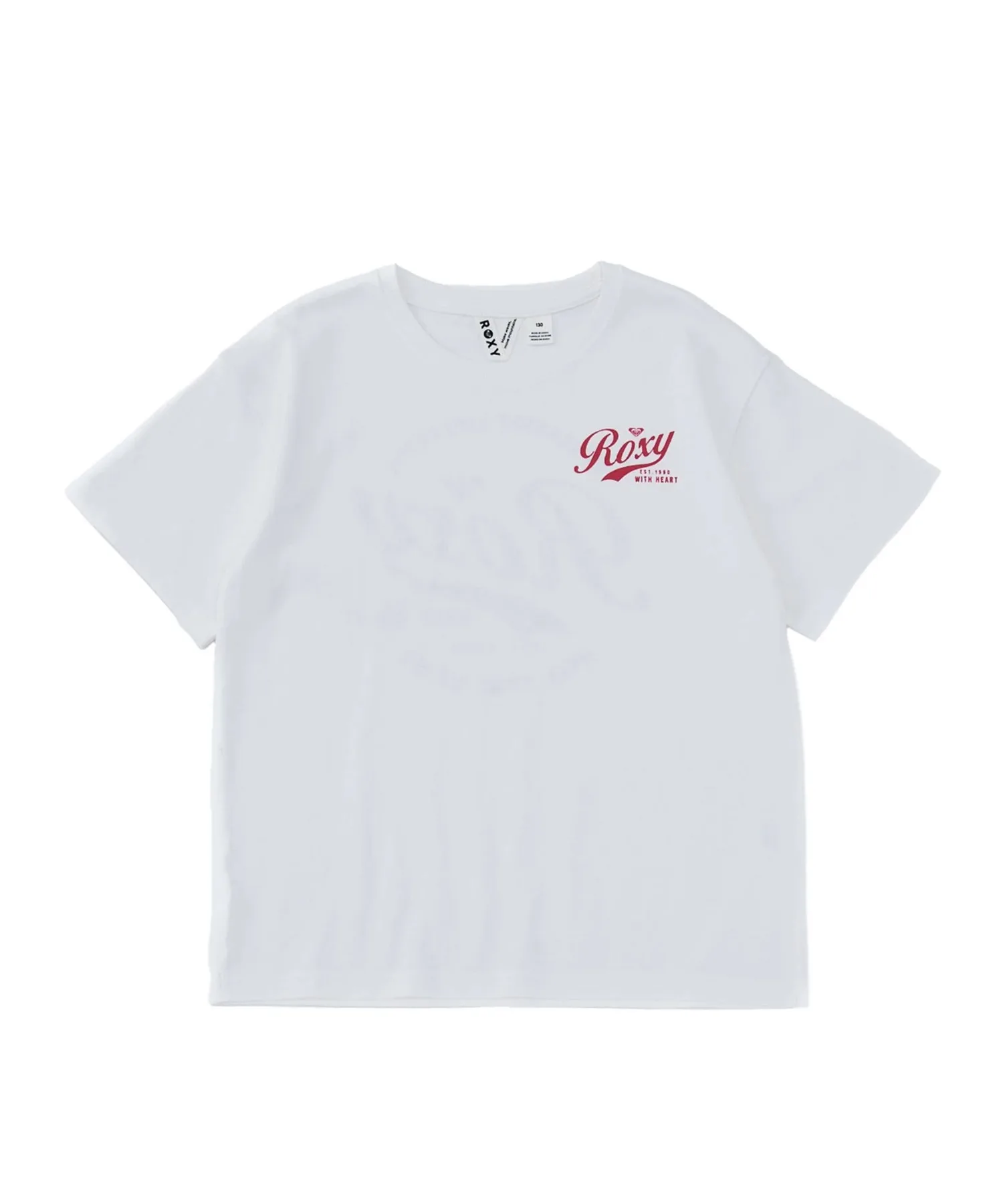 Детская футболка ROXY MINI ROXY WITH HEART с принтом чёрная — фото 4