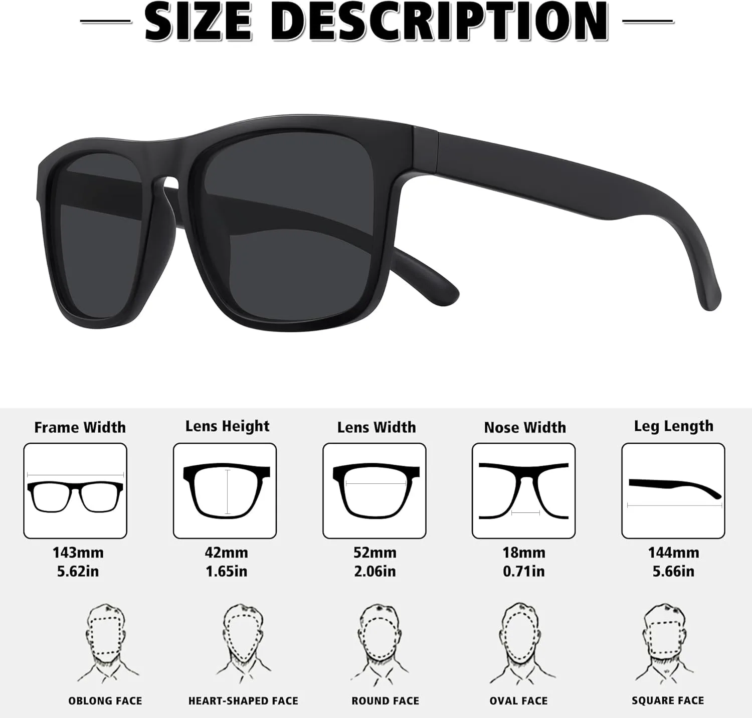 

Поляризованные солнцезащитные очки MEETSUN для мужчин и женщин, с защитой от УФ-излучения, квадратной оправой, спортивные, для рыбалки и вождения, (3 Pack) Black