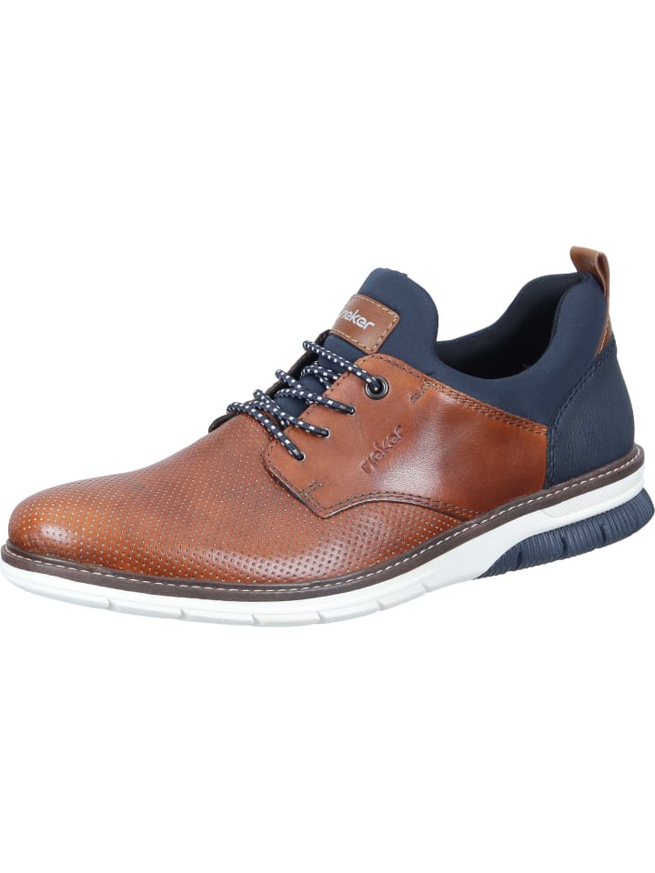 

Туфли на шнуровке rieker, цвет nuss/lake/navy/amaretto